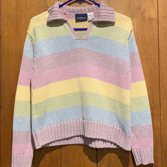 Liz Claiborne Sweaters - Vintage Pastel Rainbow Sweater